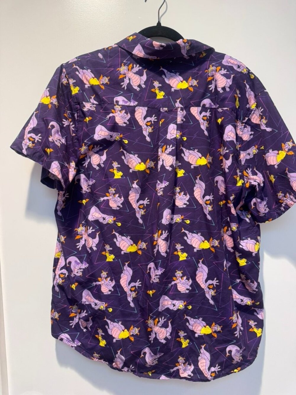 Disney Adult Shirt - EPCOT Figment Woven Button Down Disney World Large - Picture 4 of 5